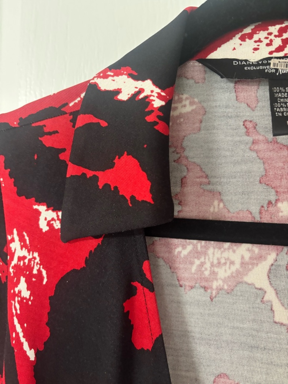 Diane Von Furstenberg Jeanne Wrap Dress 100% Silk Jersey DVF Splatter Print 8 - Picture 4 of 12